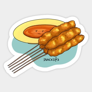 Satay with peanut sauce Sticker